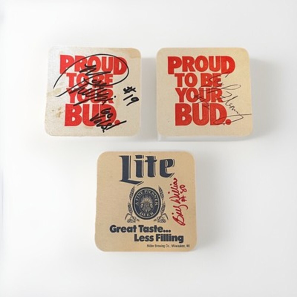 3 Signed Coasters Cory Fleming, Mose Phillips Billy Williams Tennessee Vols